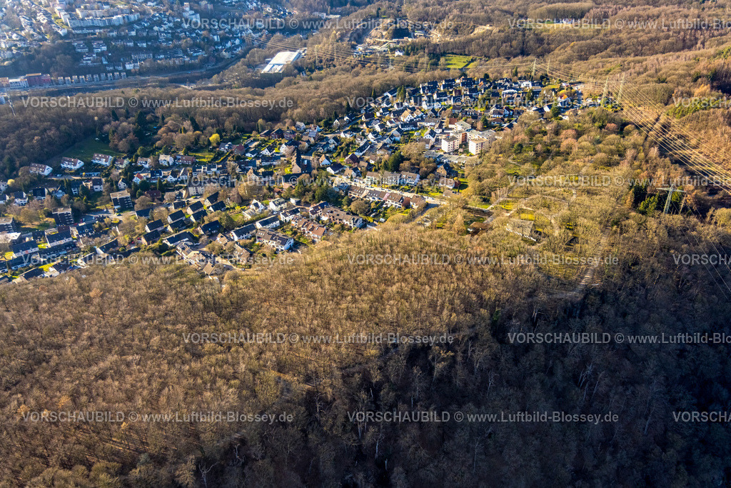 Herdecke260304529 | Luftbild, Stromtrasse Überlandleitung, Wohngebiet Am Herrentisch, Kahlschlag Waldgebiet, Herdecke, Ruhrgebiet, Nordrhein-Westfalen, Deutschland