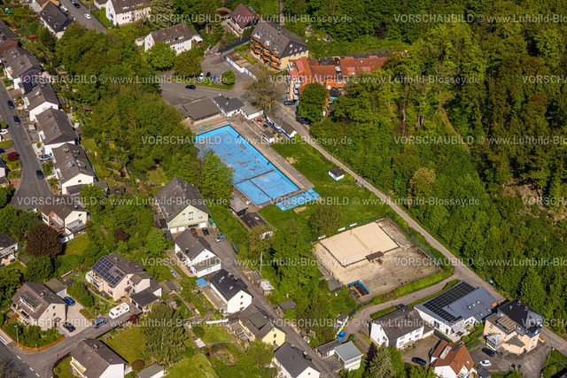 Hagen240504460Hohenlimburg | Luftbild, Freibad Henkhausen, Hohenlimburger Schwimmverein e.V., Hohenlimburg, Hagen, Ruhrgebiet, Nordrhein-Westfalen, Deutschland