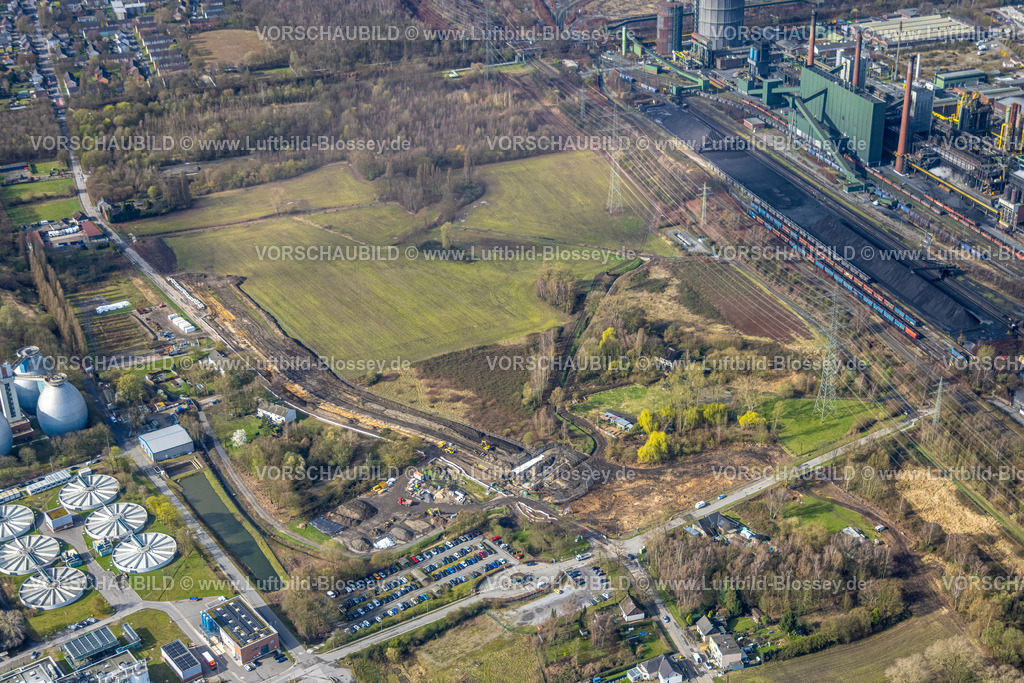 Bottrop260305458FreiheitEmscher | Luftbild, „Freiheit Emscher“ großes interkommunalen Stadtentwicklungsprojekte in NRW, von Essen, Bottrop und RAG Montan Immobilien, 1.700 Hektar, inklusive 150 Hektar ehemaliger Bergbauflächen, entsteht bis ca. 2030 ein neuer, nachhaltiger urbaner Raum für innovat, , Welheim, Bottrop, Ruhrgebiet, Nordrhein-Westfalen, Deutschland