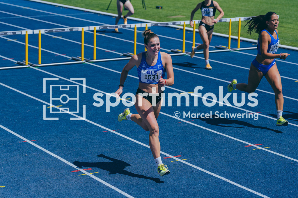 Deutsche Meisterschaften U20 / U16 2026 | Greta Sophie Schäfer, LG Kindelsberg Kreuztal, 1531, 400 Meter Hürden, Deutsche Meisterschaften der U20 &amp; U16 2026, Lohrheidestadion Bochum-Wattenscheid, 11.07.2026. Foto: Marcel Schwering / sportimfokus - Realisiert mit Pictrs.com