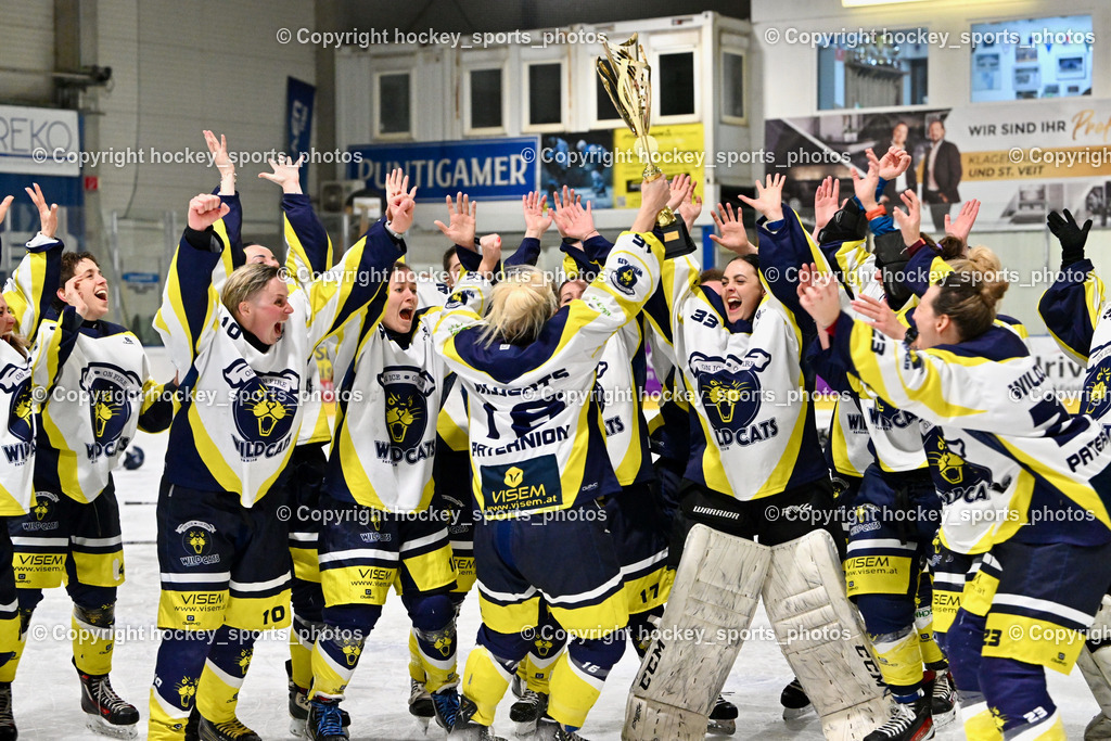 WILDCATS PATERNION & Lady Hawks Siegerehrung-Meisterfeier | Jubel Wildcats Paternion Mannschaft, Meister, WILDCATS PATERNION &amp; Lady Hawks Siegerehrung-Meisterfeier, WILDCATS PATERNION &amp; Lady Hawks Siegerehrung-Meisterfeier am 12.03.2025 in Steindorf (Ossiachersee Halle), Austria, (Photo by Bernd Stefan)