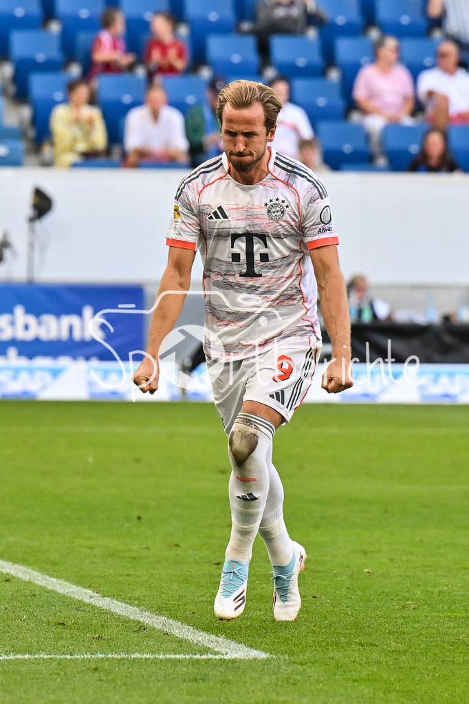 TSG 1899 Hoffenheim - FC Bayern München | Jubel der Bayern nach dem Treffer zum 0-2 durch Harry KANE (FC Bayern Muenchen 9) / Elfmeter / Tor / Torschuetze / Freude / Happy / Bundesliga: TSG 1899 Hoffenheim - FC Bayern München; PreZero-Arena am 20.09.2025 / DFL REGULATIONS PROHIBIT ANY USE OF PHOTOGRAPHS AS IMAGE SEQUENCES AND/OR QUASI-VIDEO