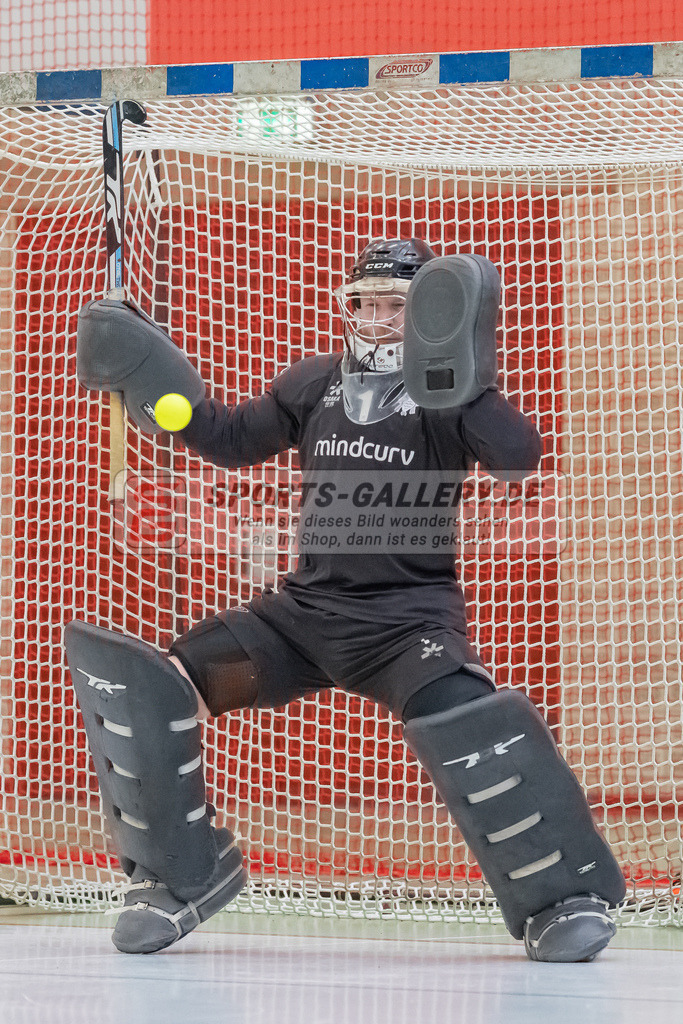 HK_20230108_102356 | 1. Bundesliga ( Halle ) Herren Crefelder HTC - Uhlenhorst Mülheim am 8.1.2023 Crefelder HTC  ( CHTC ), Krefeld , Lennart Küppers Torwart ( Uhlenhorst Mülheim #1 )