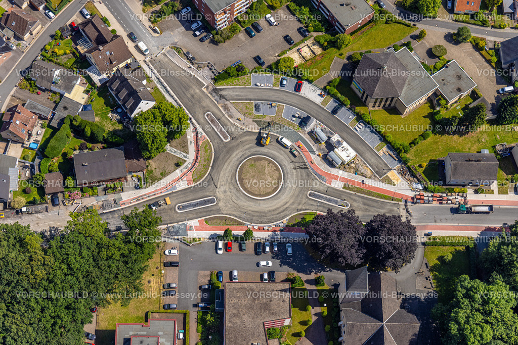 Hamm240705962 | Luftbild, Baustelle neuer Kreisverkehr Hammer Straße und Friedrich-Ebert-Straße, EFG Evangelisch-Freikirchliche Gemeinde Bockum-Hövel (Baptisten), Bockum-Hövel, Hamm, Ruhrgebiet, Nordrhein-Westfalen, Deutschland