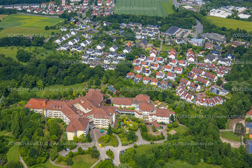 Hattingen250516884 | Luftbild, Vamed Klink und Klinikpark, Reihenhaus Wohnsiedlung Am Kistner, Hattingen, Ruhrgebiet, Nordrhein-Westfalen, Deutschland