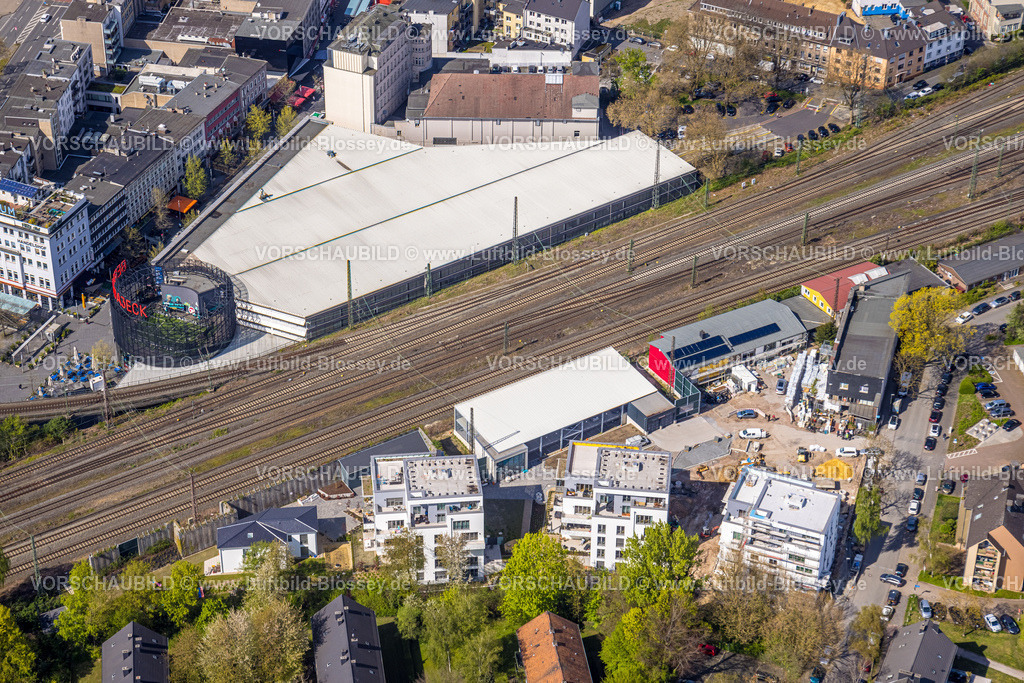 Bochum230404427 | Luftbild, Baustelle und Neubau Mehrfamilienhäuser an der Hermannstraße, Bermudadreieck, Südinnenstadt, Bochum, Ruhrgebiet, Nordrhein-Westfalen, Deutschland