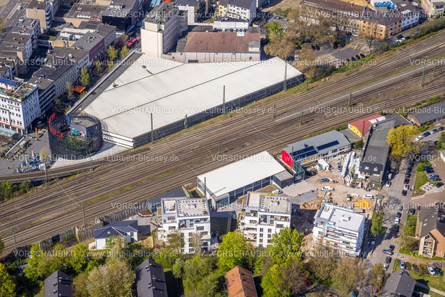 Bochum230404427 | Luftbild, Baustelle und Neubau Mehrfamilienhäuser an der Hermannstraße, Bermudadreieck, Südinnenstadt, Bochum, Ruhrgebiet, Nordrhein-Westfalen, Deutschland