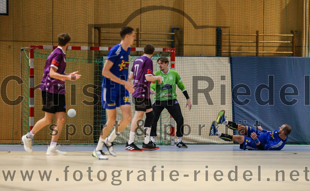 2024-10-13_018_SpVgg_Altenerding_gegen_SSG_Metten | Erding, Deutschland, 13.10.2024:Handball, Bezirksoberliga Männer 2024 / 2025, 4. Spieltag, SpVgg Altenerding gegen SSG Metten, Endergebnis: 40:22Niklas Fleps (SpVgg Altenerding, #17), Torwart Jannik Fleps (SpVgg Altenerding, #33), Karel Kveton (SSG Metten, #2)Foto: Christian Riedel / fotografie-riedel.net