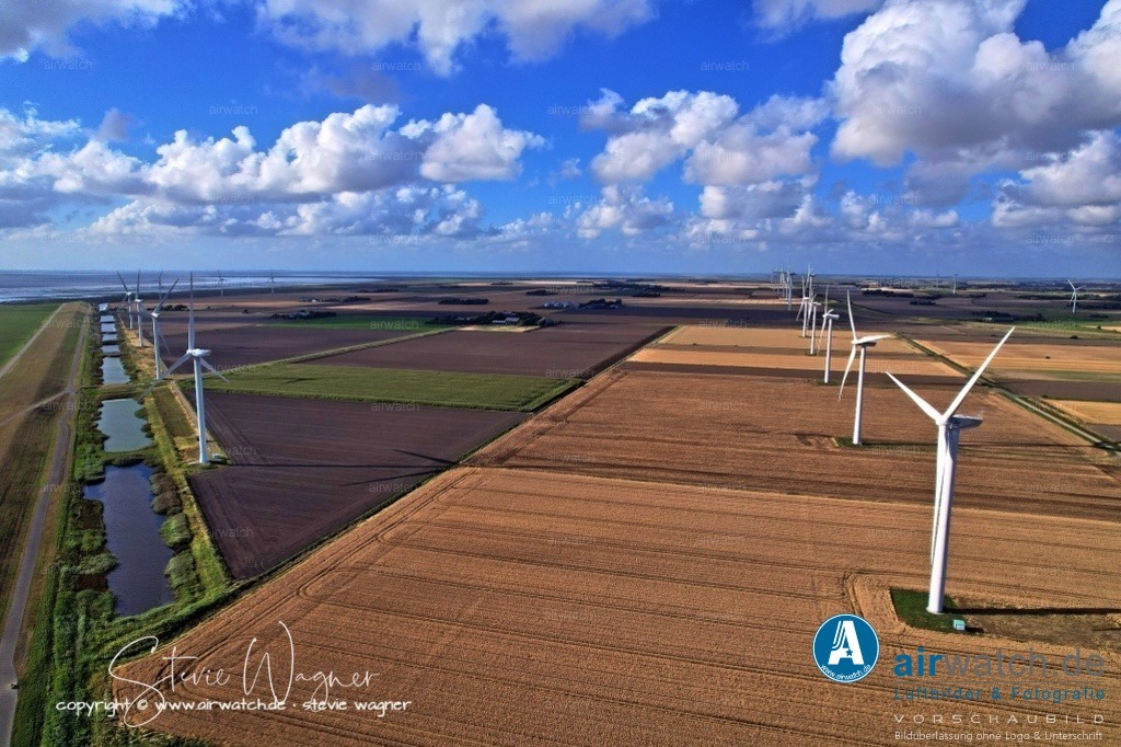 Windpark - Emmelsbüll-Horsbüll | Luftbild, Windenergieanlagen, Bürgerwindpark Emmelsbüll-Horsbüll, Windkraft, Windpark, Nordfriesland, 