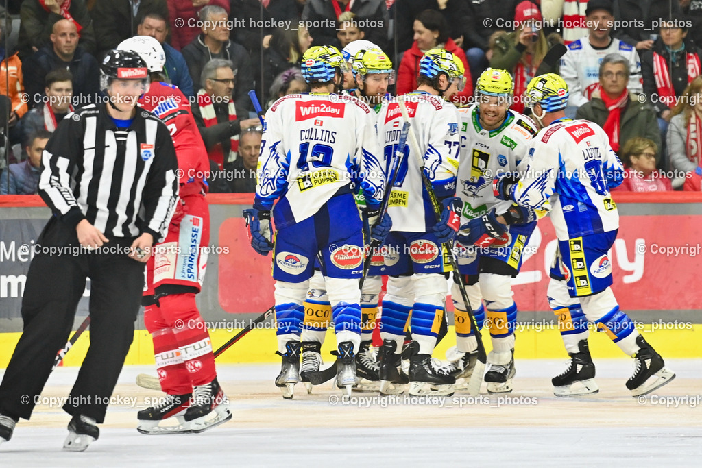 EC KAC vs. EC IDM Wärmepumpen VSV 10.3.2023 | Jubel EC VSV Mannschaft