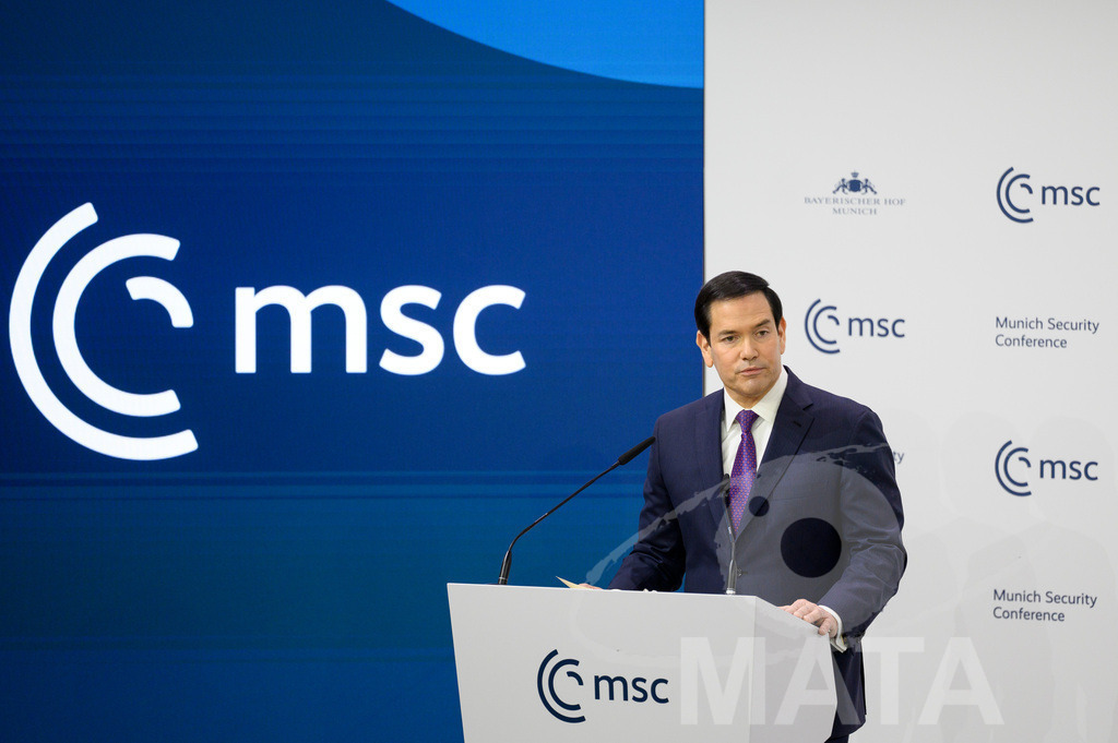 _DWI4167 | Politiker Marco Rubio (REP), Außenminister der Vereinigten Staaten von Amerika, spricht auf der Münchner Sicherheitskonferenz 2026. München, 14.02.2026 Bayern Deutschland - Realisiert mit Pictrs.com