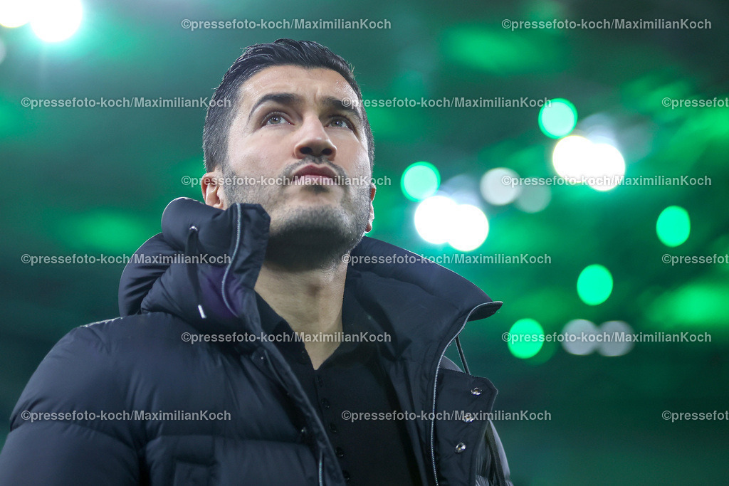 BMG07122401010 | 07.12.2024, Fußball, Borussia Mönchengladbach - Borussia Dortmund, 1. Fußball Bundesliga, Borussia-Park, Saison 2024 2025: Trainer Nuri Sahin (Cheftrainer BVB)DFB regulations prohibit any use of photographs as image sequences and or quasi-video.