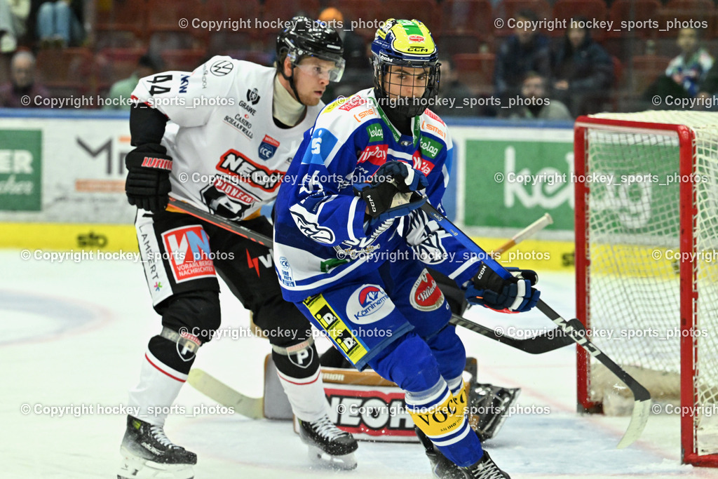 EC IDM Wärmepumpen VSV vs. Pioneers Vorarlberg | #44 Julius Reini Pioneers Vorarlberg, #46 Paul Sintschnig EC VSV, EC IDM Wärmepumpen VSV vs. Pioneers Vorarlberg, EC IDM WÄRMEPUMPEN VSV vs. Pioneers Vorarlberg am 03.10.2025 in Villach (Stadthalle Villach), Austria, (Photo by Bernd Stefan)