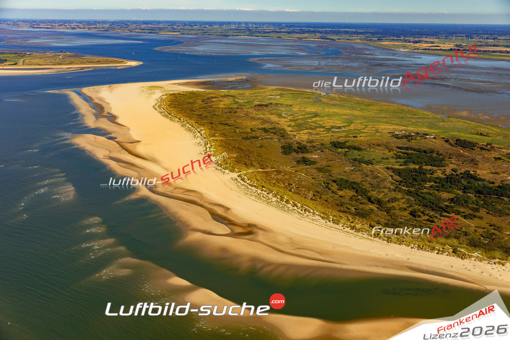 Aktuelles Luftbild von Ansicht mit Nordstrand Baltrum - Die Luftaufnahme wurde 2022 mittels UL-Flugzeug erstellt ( keine Drohne ) - hochauflösende Kamera-Systeme von  Canon -Beste Qualität - Für grossformatige Ausdrucke geeignet. Die Geschenkidee !