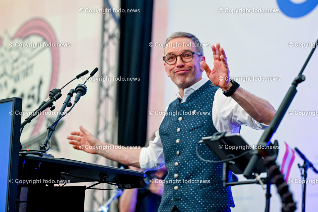 Urfahraner Jahrmarkt_ 1.Mai Kundgebung FPOE_ 01.05.2025-139 | 01.05.2025, Urfahraner Jahrmarkt, AUT, 1.Mai Kundgebung FPOE, im Bild Herbert Kickl (FP, Bundesparteiobmann)