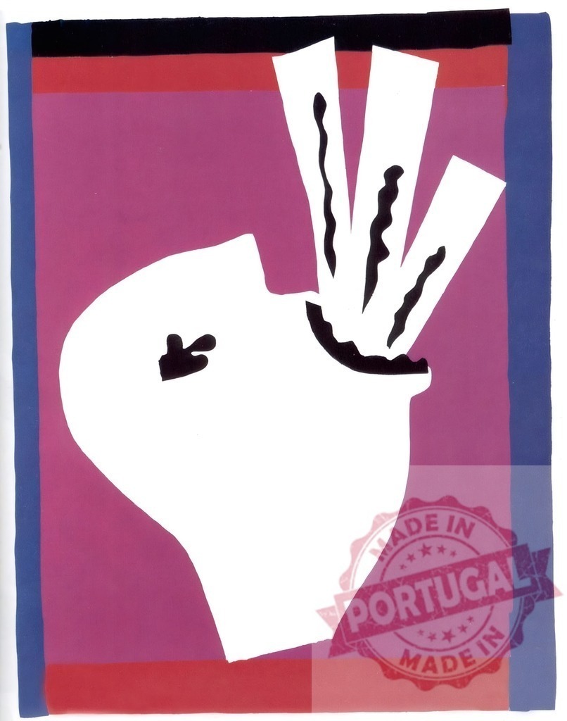 Henri Matisse Jazz Sword Swallower cut-out artwork. Henri Matisse | Abstract illustration showing a sword swallower performer in a gouache cut-out style - Realisiert mit Pictrs.com