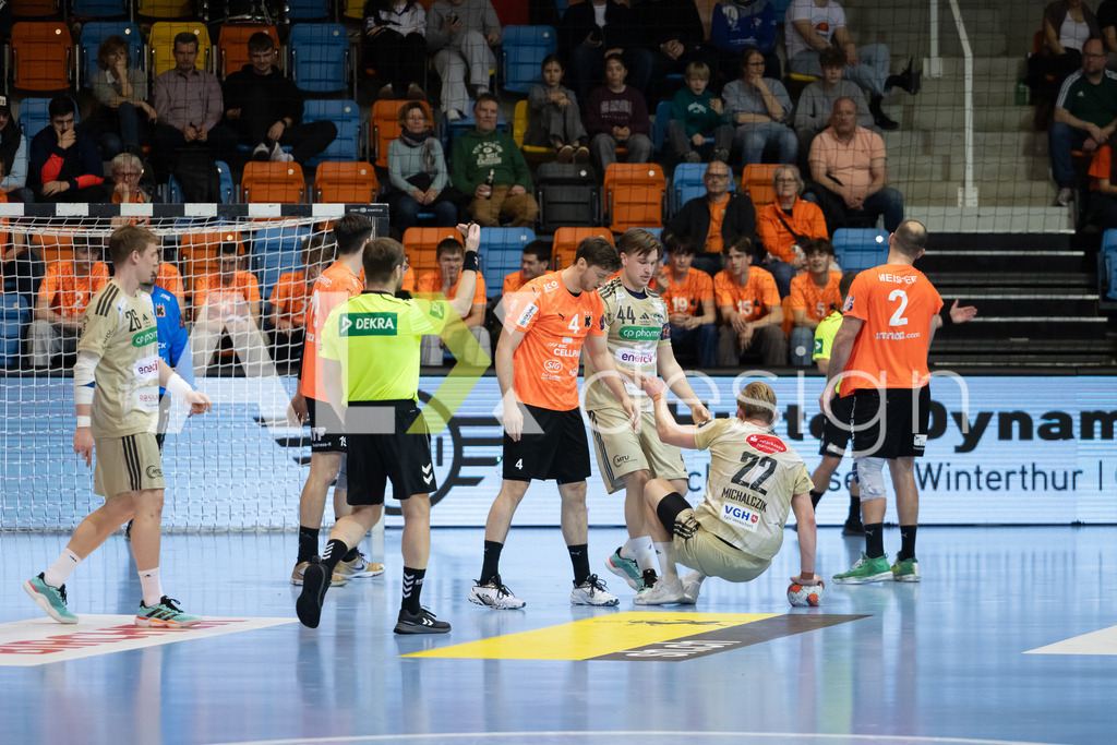 Handball I Herren I Saison 2025-2026 I EHF EUROPEAN LEAGUE 2025/26 | Men I Main Round I 2. Spieltag I Kadetten Schaffhausen - TSV Hannover-Burgdorf I 24.02.2026 | 22 Marian Michalczik (DE) (TSV Hannover-Burgdorf) – Rückraum mitte - Realisiert mit Pictrs.com