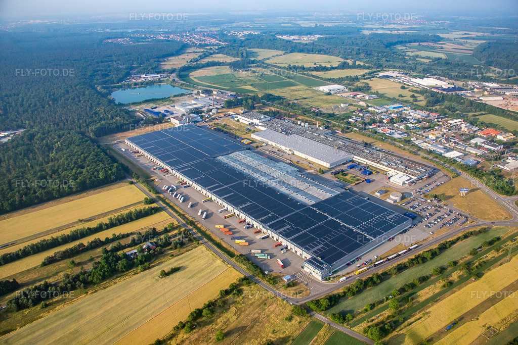 Luftbild: Goodyear Dunlop Tyres Germany in Philippsburg im Bundesland Baden-Württemberg in Deutschland. Foto: IMG_080520.jpg vom 12.06.2015 durch Werner Riehm/FLY-FOTO.de