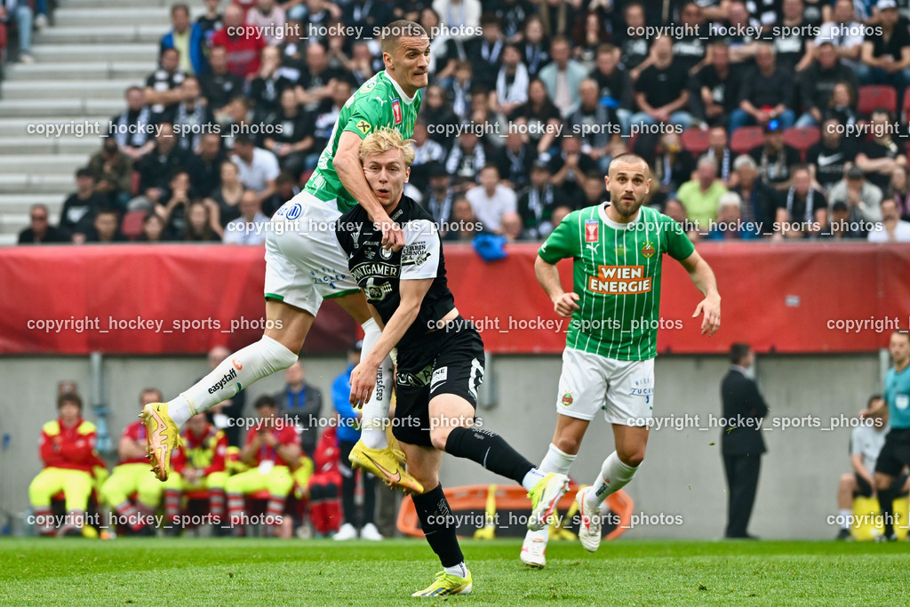 SK Puntigamer Sturm vs. SK Rapid Wien Siegerehrung, Impressionen | #55 Nenad Cvetkovic, #8 Lukas Grgic, #18 Mika Miles Biereth SK Sturm, SK Puntigamer Sturm vs. SK Rapid Wien Siegerehrung, Impressionen, SK Puntigamer Sturm vs. SK Rapid Wien Siegerehrung, Impressionen am 01.05.2024 in Klagenfurt (Wörthersee Stadion ), Austria, (Photo by Bernd Stefan)
