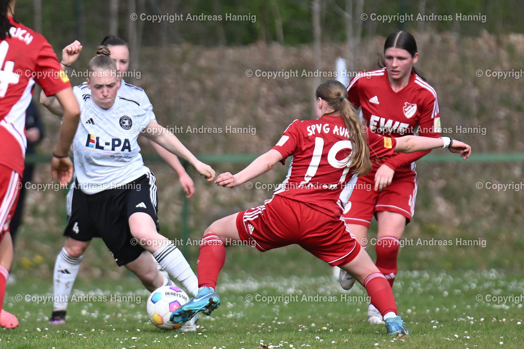 Fußball I Frauen I Saison 2024-25 I Oberliga I FC Jesteburg-Bendestorf - SpVg Aurich Frauen I 13.4.2025 | a-hannig - Realisiert mit Pictrs.com