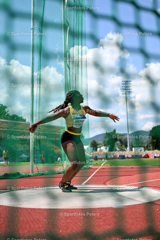 U18 EM - Tag 4_30 | European Athletics U18 Championships am 21.07.2024 in Banska Brystica; Diskuswurf, Nadjela Wepiwé. Foto: Kai Peters - Realisiert mit Pictrs.com