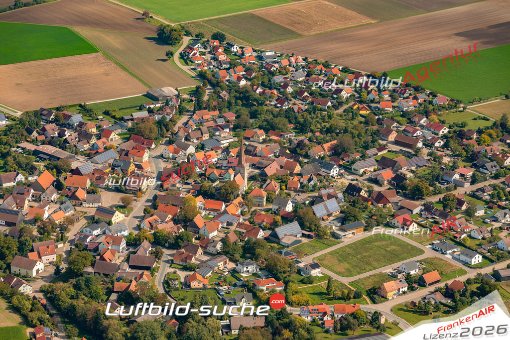 Luftaufnahme der Stadt Wettringen - Die Luftaufnahme wurde 2025 vom UL-Flugzeug heraus erstellt ( keine Drohne ) - Hochauflösende Luftaufnahme - für professionelle Ausdrucke geeignet. Die Geschenkidee !Mit Lizenz und Bildrechte bestellbar
