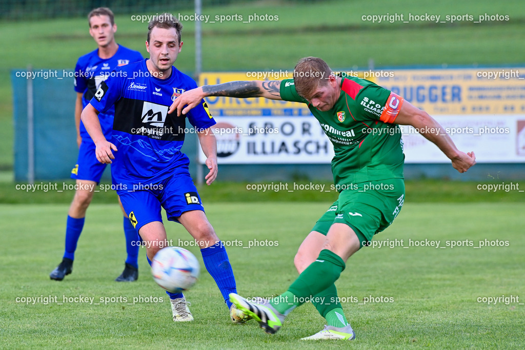 FC Gmünd vs. Union Matrei 19.8.2023 | #19 Luca Jakob Blassnig, #8 Domenik Steiner
