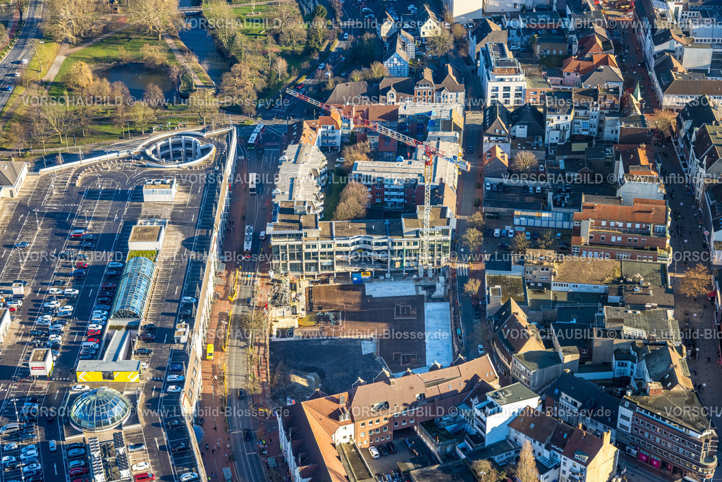 Hamm251202172 | Luftbild, Baustelle mit Abriss und Neubau der Westhälfte der Ritterpassage neben dem Allee-Center Einkaufszentrum, Mitte, Hamm, Ruhrgebiet, Nordrhein-Westfalen, Deutschland
