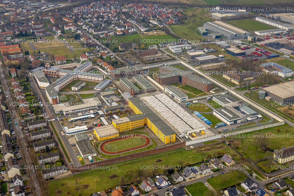 Werl240308392 | Luftbild, Justizvollzugsanstalt Werl (JVA) Gefängnis, Werl, Nordrhein-Westfalen, Deutschland