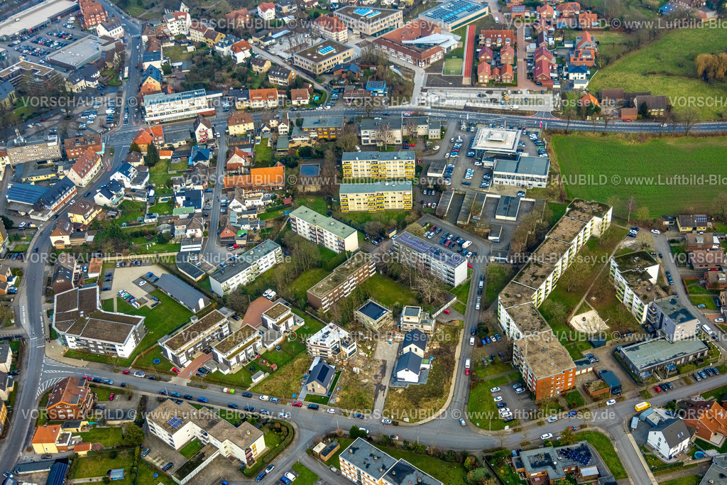 Hamm241201057 | Luftbild, Baustelle mit Neubau Wohnsiedlung Mehrfamilienhäuser Waldenburger Straße Ecke Königsberger Straße, Stadtbezirk Herringen, Hamm, Ruhrgebiet, Nordrhein-Westfalen, Deutschland