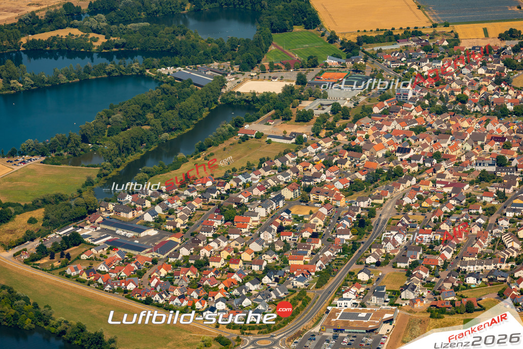 Das Luftbild zeigt :  Grafenrheinfeld - Die Luftaufnahme wurde 2023 vom UL-Flugzeug aus erstellt ( keine Drohne ) - Hochauflösende Luftaufnahme - Für grossformatige Ausdrucke geeignet. Die Geschenkidee !Mit Lizenz und Bildrechte bestellbar