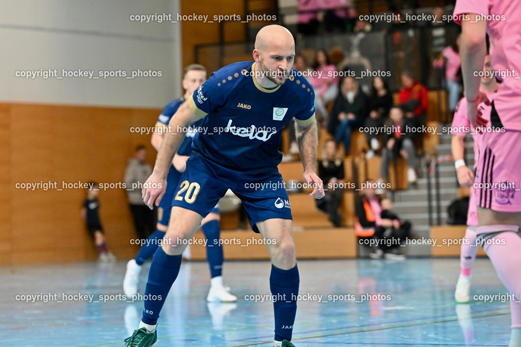 Carinthia Flamengo Futsal Club vs. Futsal Klagenfurt | #20 Marko Mrsic Futsal Klagenfurt, Carinthia Flamengo Futsal Club vs. Futsal Klagenfurt, Carinthia Flamengo Futsal Club vs. Futsal Klagenfurt am 01.12.2024 in Klagenfurt (Ballspielhalle Viktring), Austria, (Photo by Bernd Stefan)