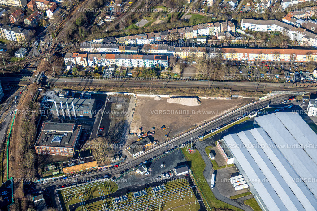 Dortmund260200067 | Luftbild, Gewerbegebiet Weißenburger Straße mit Brachfläche, DEW 21 Kraftwerk, Kaiserbrunnen, Dortmund, Ruhrgebiet, Nordrhein-Westfalen, Deutschland