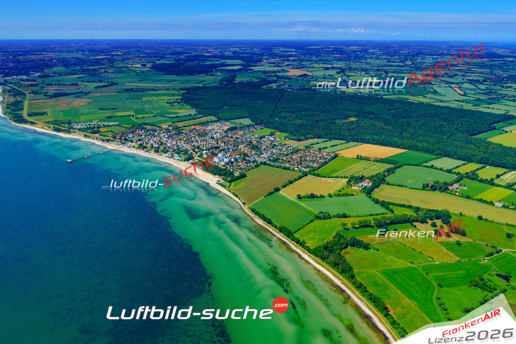 Das Luftbild der Stadt Kellenhusen wurde 2018 vom Flugzeug heraus erstellt (keine Drohne) Aufnahmehöhe ca.400 Meter- hohe Auflösung für beste Druck-Qualität