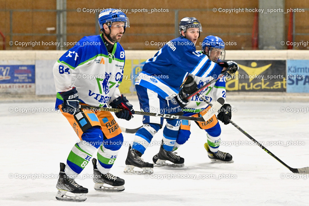 EC Tigers Paternion vs. EC Virgen 12.2.2023 | #84 Hertscheg Bernhard, #10 Ortner Philipp, #28 Bstieler Oliver