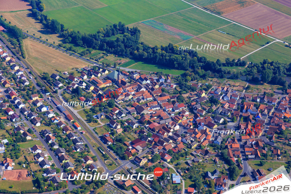 Die Luftaufnahme Diebach - Hammelburg wurde vom UL-Flugzeug (keine Drohne) aus fotografiert.Hohe Druck- Auflösung-die Geschenkidee!