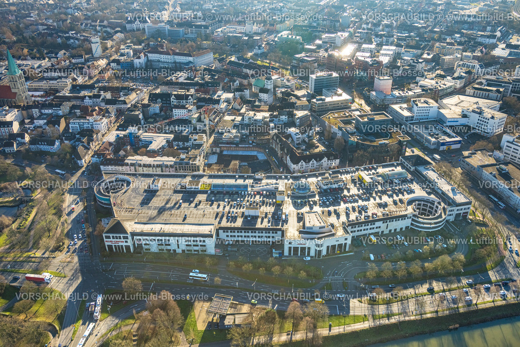 Hamm251202148 | Luftbild, Allee-Center Einkaufszentrum mit Parkdeck und City Ansicht, Baustelle mit Abriss und Neubau der Westhälfte der Ritterpassage, Mitte, Hamm, Ruhrgebiet, Nordrhein-Westfalen, Deutschland