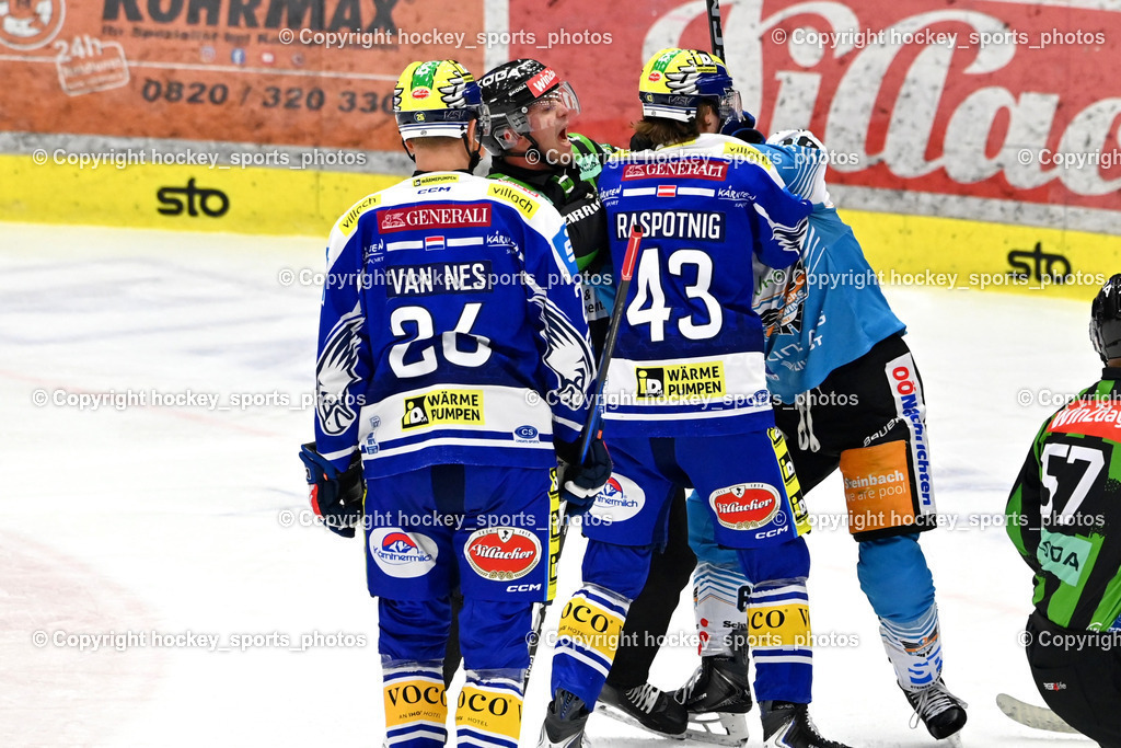 EC IDM Wärmepumpen VSV vs. Steinbach Black Wings Linz | #26 Guus van Nes EC VSV, #43 Julian Raspotnig EC VSV, EC IDM Wärmepumpen VSV vs. Steinbach Black Wings Linz, EC IDM Wärmepumpen VSV vs. Steinbach Black Wings Linz am 23.01.2026 in Villach (Stadthalle Villach), Austria, (Photo by Bernd Stefan)