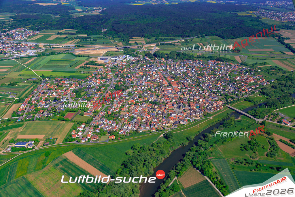 Das Luftbild der Stadt Kemmern wurde 2018 vom Flugzeug heraus erstellt (keine Drohne) Aufnahmehöhe ca.400 Meter- hohe Auflösung für beste Druck-Qualität