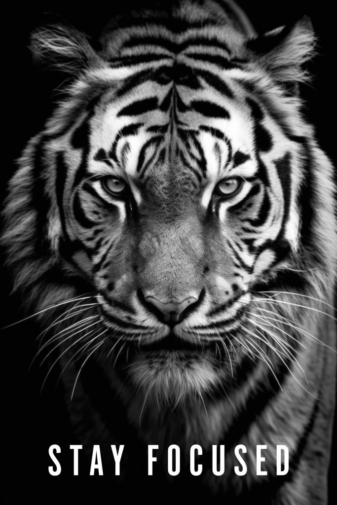 2311031 - Stay Focused | Stay Focused - ein eindrucksvolles Motiv eines Tigers zur Motivation / Konzentration.