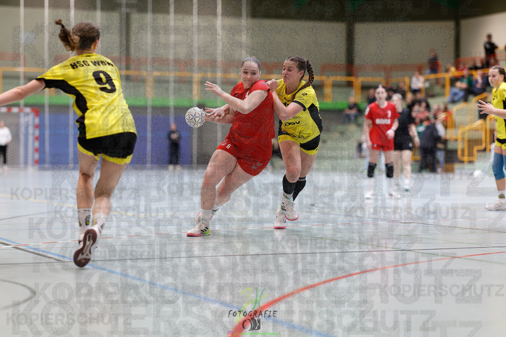 Hessenmeisterschaft wJC - Finale; HSG Kleenheim - HSG Weiterstadt/ Braunsh.Worf. | Hessenmeisterschaft wJC - Finale; HSG Kleenheim - HSG Weiterstadt/ Braunsh.Worf. am 22.03.2025 in Biedenkopf (Sporthalle Lahntalschule)Photo © 2025 - Jörg Heinrich - Realisiert mit Pictrs.com