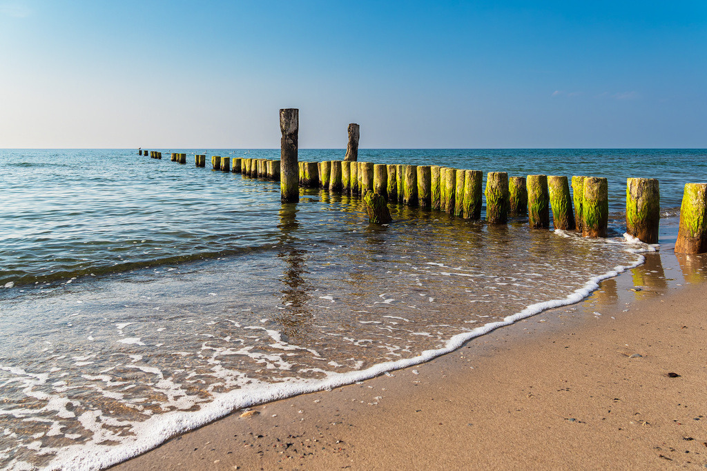 Buhnen an der Küste der Ostsee bei Graal Müritz | Buhnen an der Küste der Ostsee bei Graal Müritz.