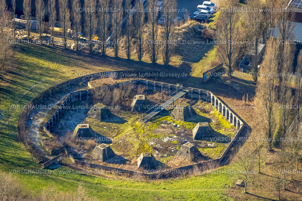 Luenen230204422 | Luftbild, Kühlturmfundament der Zeche Minister Achenbach, Brambauer, Lünen, Ruhrgebiet, Nordrhein-Westfalen, Deutschland