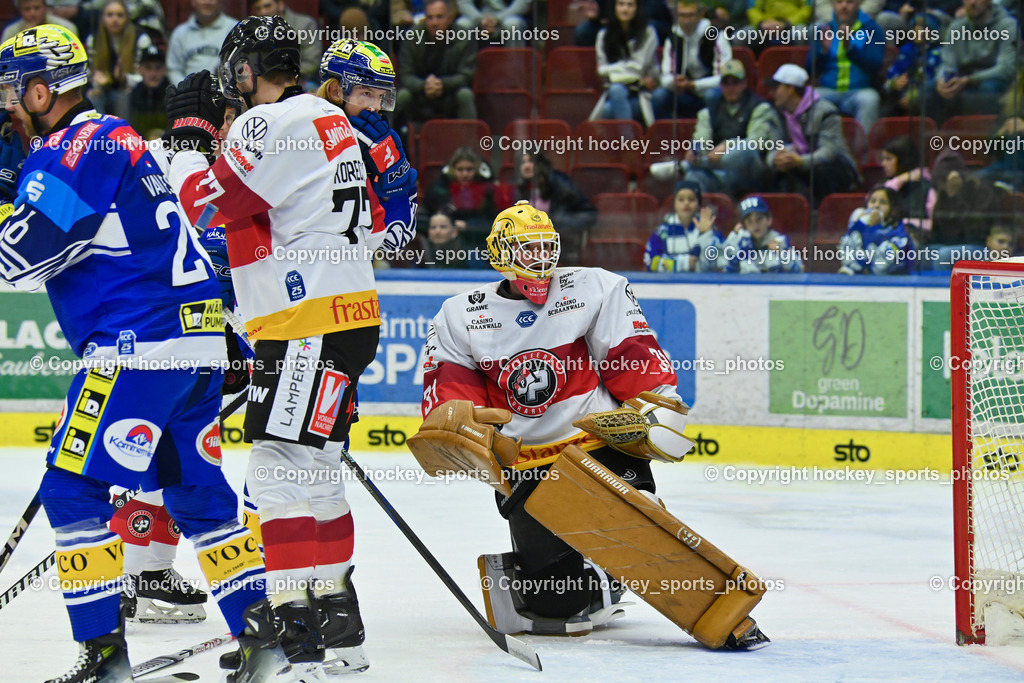 EC IDM Wärmepumpen VSV vs. Pioneers Vorarlberg 11.10.2024 | #26 VAN NES Guus EC VSV, #77 Korecky Ivan PIONEERS VORARLBERG, #31 Madlener David PIONEERS VORARLBERG, EC IDM Wärmepumpen VSV vs. Pioneers Vorarlberg 11.10.2024, EC IDM Wärmepumpen VSV vs. Pioneers Vorarlberg am 11.10.2024 in Villach (Stadthalle Villach), Austria, (Photo by Bernd Stefan)