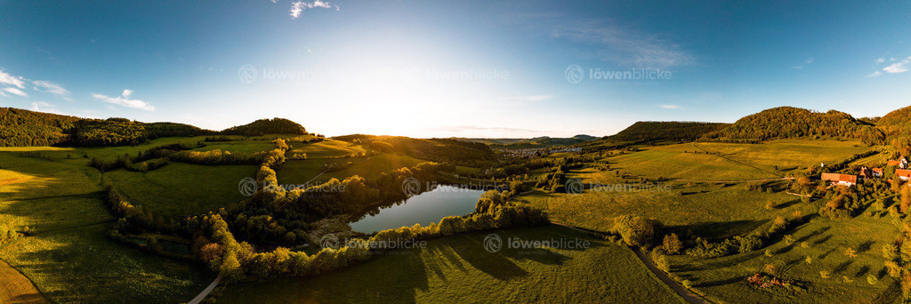 Stausee bei Donzdorf zum Sonnenuntergang | löwenblicke | shop