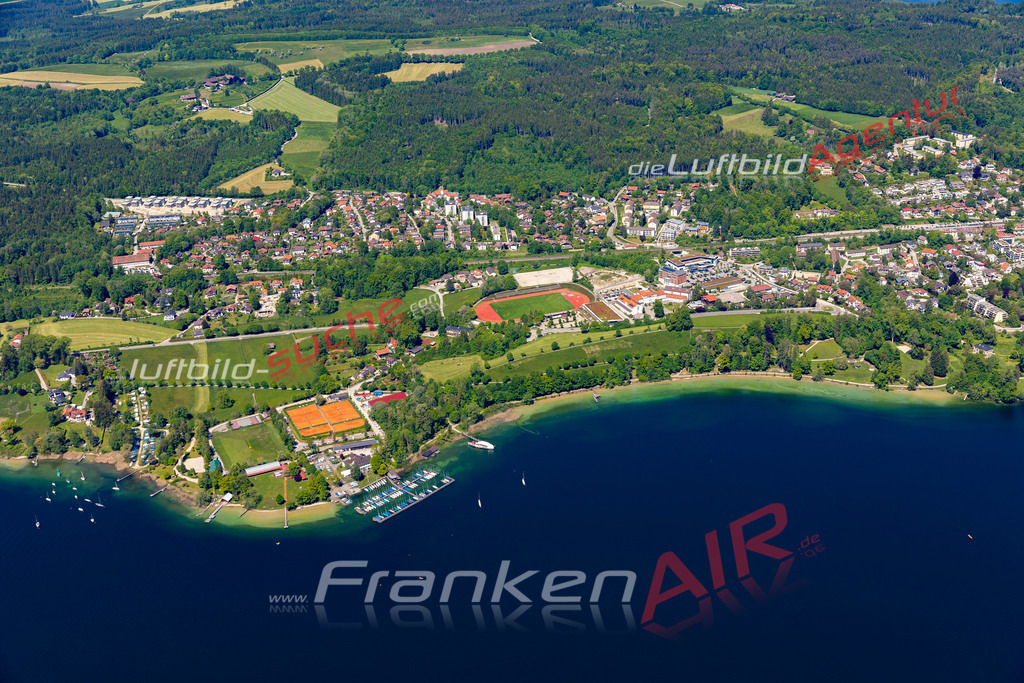Aktuelles Luftbild von  Tutzing - Die Luftaufnahme wurde 2021 mittels UL-Flugzeug erstellt ( keine Drohne ) - hochauflösende Kamera-Systeme von  Canon -Beste Qualität - Für grossformatige Ausdrucke geeignet. Die Geschenkidee !
