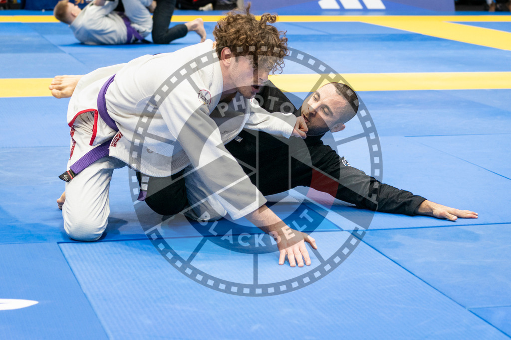 20240123PBB01099 | Fighters compete during the second day of the IBJJF European Championship in Paris, France, on January 23, 2024.