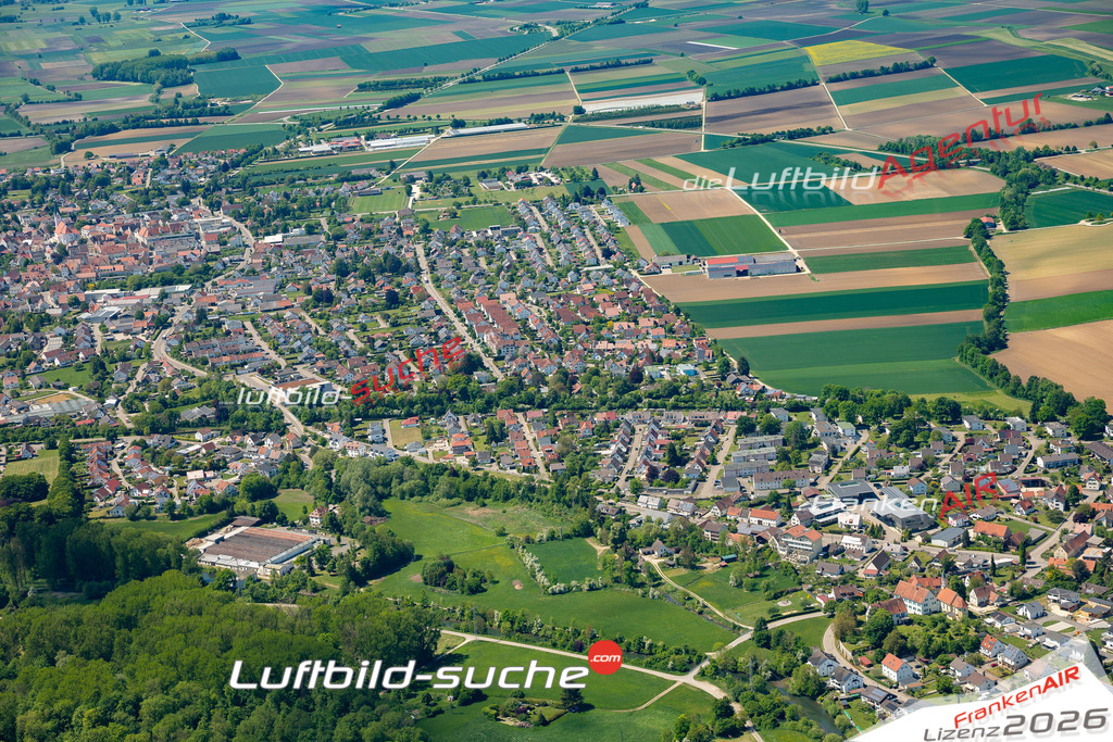 Luftaufnahme von Echenbrunn Gundelfingen an der Donau Bild- Das Luftbild wurde 2025 vom UL-Flugzeug heraus erstellt ( keine Drohne ) - Hochauflösende Luftaufnahme -Nicht vergleichbar mit Google Maps oder Satelittenbilder- Die Geschenkidee !Mit Lizenz und Bildrechte bestellbar