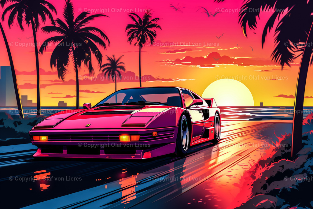 80 Iger Jahre Farben | Ferrari Miami Beach farbenfroh