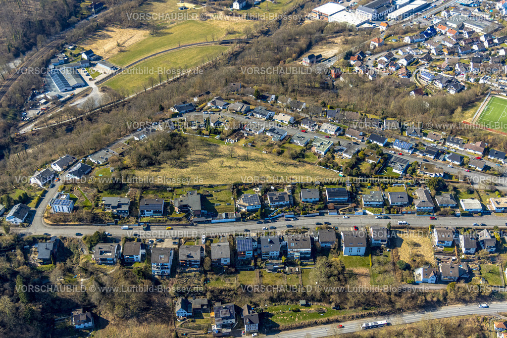 Arnsberg250305456 | Luftbild, Wiesenfläche Wohnsiedlung Am Stötchen, Bodelschwinghstraße und Alter Soestweg, Obereimer, Arnsberg, Sauerland, Nordrhein-Westfalen, Deutschland